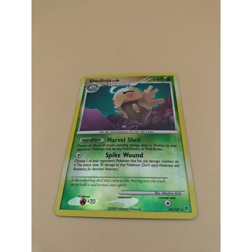 Pokemon Shedinja 44/147 Reverse Holo Rare Supreme Victors 2009 NM Card
